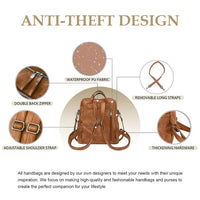 Load image into Gallery viewer, Stylish Waterproof PU Leather Backpack Purse
