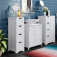 Load image into Gallery viewer, Modern Bathroom Floor Cabinet with 4 Drawers
