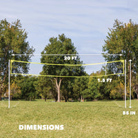 Load image into Gallery viewer, 2-in-1 Volleyball and Badminton Set with Adjustable Net
