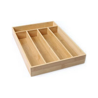Load image into Gallery viewer, Bamboo Expandable Cutlery Tray Organizer, Kitchen Drawer Storage Solution

