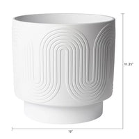 Load image into Gallery viewer, 12&quot; Amy Ceramic Planter White Modern Indoor Outdoor
