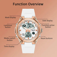 Load image into Gallery viewer, Colorful Dual Dial Women&#39;s Digital Sport Watch - Waterproof &amp; Lightweight
