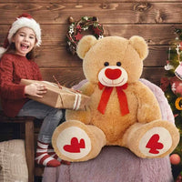 Load image into Gallery viewer, 35.4&quot; Giant Teddy Bear with Big Footprints Plush Stuffed Animals
