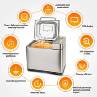 Load image into Gallery viewer, 9-in-1 Bread Maker Machine with LCD Display, 2LB Capacity
