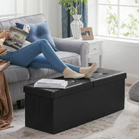 Load image into Gallery viewer, 43&quot; Folding Storage Ottoman Bench
