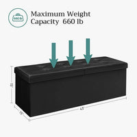 Load image into Gallery viewer, 43&quot; Folding Storage Ottoman Bench
