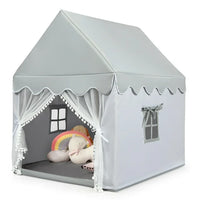 Load image into Gallery viewer, Costway Kids Play Tent Large Playhouse Children Play Castle Fairy Tent Gift w/ Mat Gray

