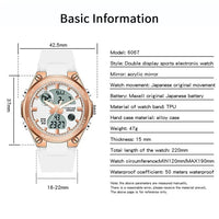Load image into Gallery viewer, Colorful Dual Dial Women&#39;s Digital Sport Watch - Waterproof &amp; Lightweight
