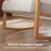 Load image into Gallery viewer, Beige Rocking Chair - Elegant Comfort
