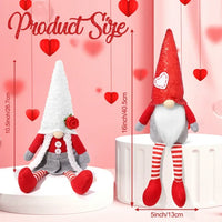 Load image into Gallery viewer, Valentines Day Gnome Plush Elf Decorations - 2PCS Mr and Mrs Handmake Scandinavian Tomte
