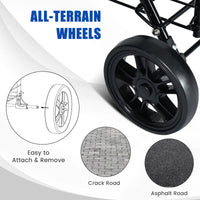 Load image into Gallery viewer, Heavy-Duty Folding Shopping Cart with Rotating Wheels
