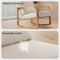 Load image into Gallery viewer, Beige Rocking Chair - Elegant Comfort
