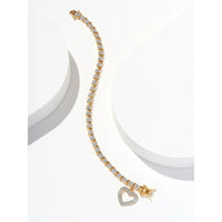 Load image into Gallery viewer, Diamond Accent Open Heart Charm 18K Yellow Gold
