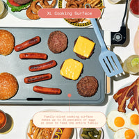 Load image into Gallery viewer, XL 12&quot; x 22&quot; Non-Stick Electric Griddle
