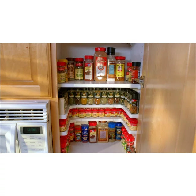 Spicy Shelf Deluxe Stackable Organizer - 2 Shelves Set for Spice Rack & More