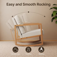 Load image into Gallery viewer, Beige Rocking Chair - Elegant Comfort
