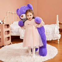 Load image into Gallery viewer, Giant Teddy Bear Stuffed Animal Plush Toy, Large Jumbo Teddy Bear 47 Violet
