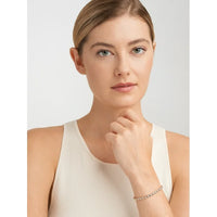 Load image into Gallery viewer, Diamond Accent Mom Charm 14k Rose Gold Plated 7.25&#39;&#39;
