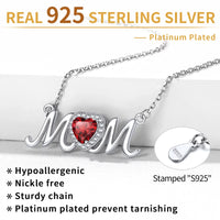 Load image into Gallery viewer, Mom Necklace for Women 925 Sterling Silver Heart
