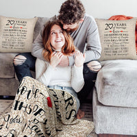 Load image into Gallery viewer, 20th Wedding Anniversary Blanket Gift for Wife
