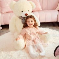 Load image into Gallery viewer, Giant Teddy Bear Stuffed Animal Plush Toy, Large Jumbo 47&quot; White Huge Cute Soft Toys
