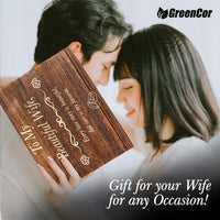 Load image into Gallery viewer, Engraved Wooden Gift Set &#39;to My Beautiful Wife&#39; Includes Crystal Engraved Heart
