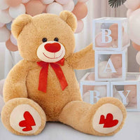 Load image into Gallery viewer, 35.4&quot; Giant Teddy Bear with Big Footprints Plush Stuffed Animals

