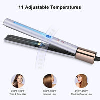 Load image into Gallery viewer, Round Flat Iron for Hair, Infrared Hair Iron 2 in 1
