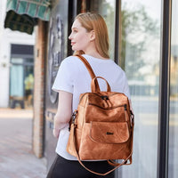 Load image into Gallery viewer, Stylish Waterproof PU Leather Backpack Purse
