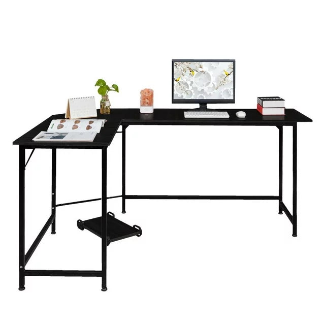 Spacious L-Shaped Computer Desk with Modern Design