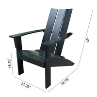 Load image into Gallery viewer, Elegant Black Outdoor Adirondack Chair - Modern Design &amp; Acacia Wood
