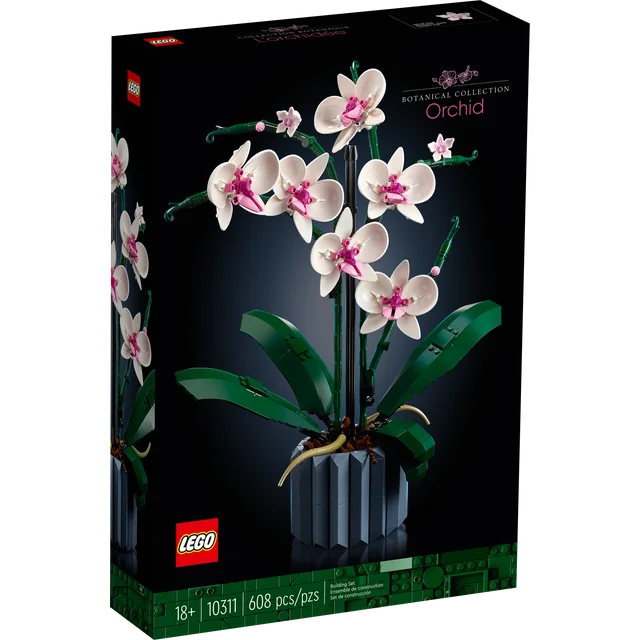 LEGO Icons Orchid Artificial Plant, Building Set with Flowers