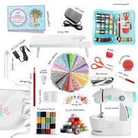 Load image into Gallery viewer, Virtu Mini Portable Sewing Machine Kit for Beginner (122 Piece)
