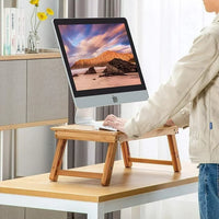 Load image into Gallery viewer, Lap Desk Bamboo Adjustable Bed Table - Multi-Use Laptop Tray Stand
