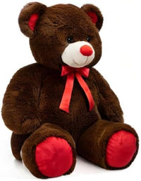 Load image into Gallery viewer, 36&quot; Giant Teddy Bear - Plush Toy with Red Ribbon, Perfect Gift
