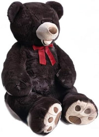 Load image into Gallery viewer, 5ft Giant Teddy Bear - Huge Plush Toy with Embroidered Paws &amp; Red Ribbon
