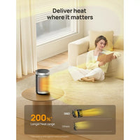 Load image into Gallery viewer, Portable Electric Space Heater 1500W with Timer, Thermostat, Eco Mode - Silver

