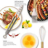 Load image into Gallery viewer, Premium 14-Piece Silicone Cooking Utensil Set with Wooden Handles
