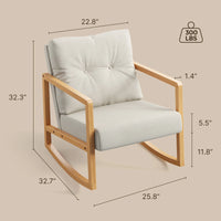 Load image into Gallery viewer, Beige Rocking Chair - Elegant Comfort
