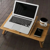 Load image into Gallery viewer, Lap Desk Bamboo Adjustable Bed Table - Multi-Use Laptop Tray Stand
