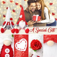 Load image into Gallery viewer, Valentines Day Gnome Plush Elf Decorations - 2PCS Mr and Mrs Handmake Scandinavian Tomte
