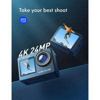 Load image into Gallery viewer, 4K Action Camera Dual Screen EIS Waterproof WiFi Wide Angle
