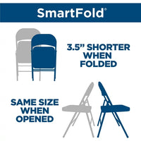 Load image into Gallery viewer, SmartFold All-Steel Folding Chairs, 4-Pack, Black
