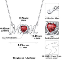 Load image into Gallery viewer, Mom Necklace for Women 925 Sterling Silver Heart
