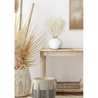 Load image into Gallery viewer, 14&quot; Artificial Pampas in White Ceramic Vase, Boho Home Decor
