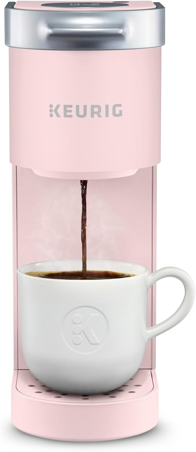 K-Mini Single Serve Coffee Maker - Compact, 6-12 oz. Brew, Dusty Rose