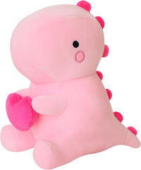 Load image into Gallery viewer, Adorable Pink Dinosaur Plush Toy with Heart, Valentine’s Gift, 12 Inch

