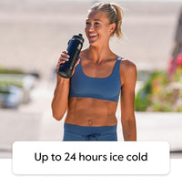 Load image into Gallery viewer, Takeya Actives 24 oz Insulated Water Bottle with Spout Lid, Leakproof, Onyx
