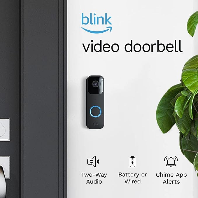 Ultimate Blink Video Doorbell | 1080p HD, Two-Way Audio, Motion Alerts, Alexa