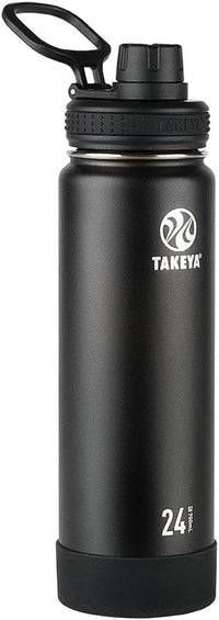 Load image into Gallery viewer, Takeya Actives 24 oz Insulated Water Bottle with Spout Lid, Leakproof, Onyx
